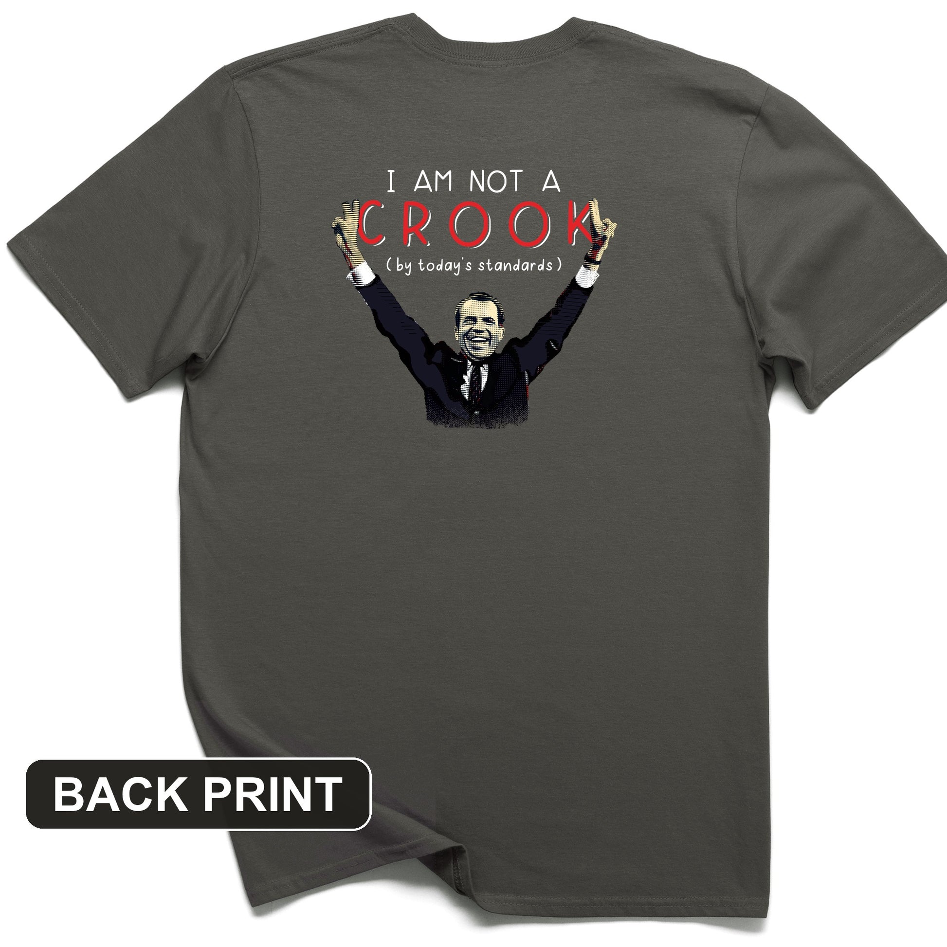 Not a Crook Back Print T-Shirt