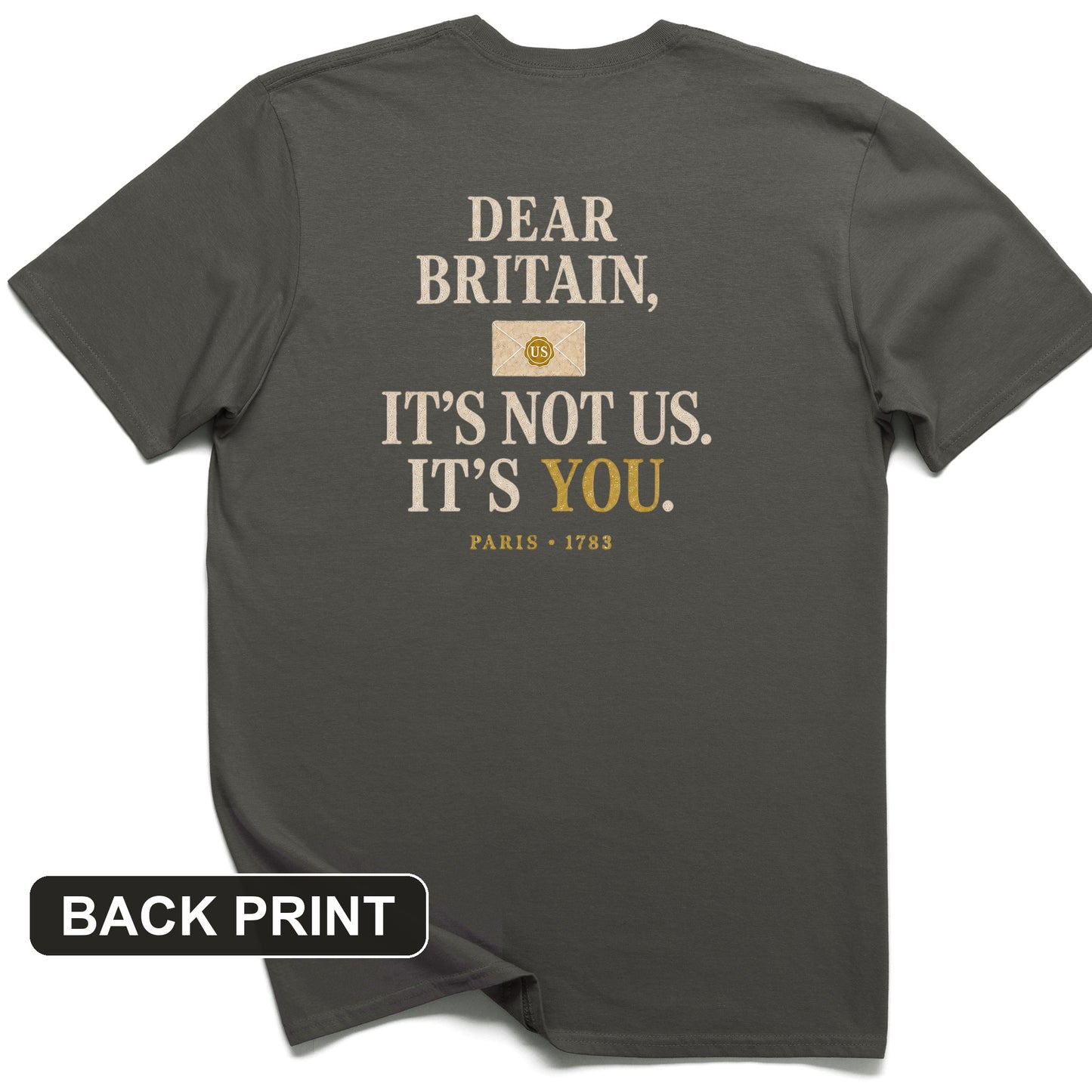 Paris 1783 Back Print T-Shirt