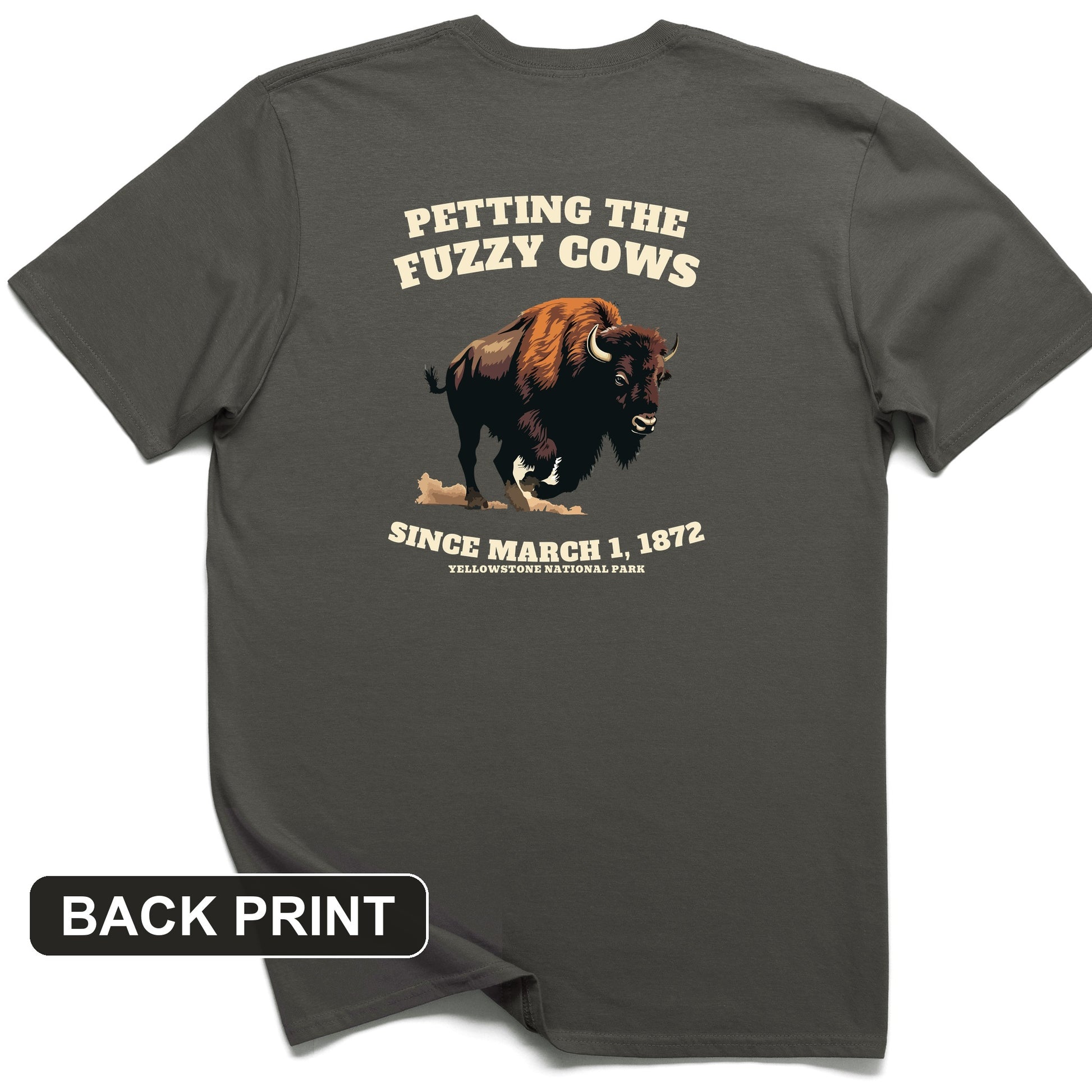 Petting The Fuzzy Cows Back Print T-Shirt