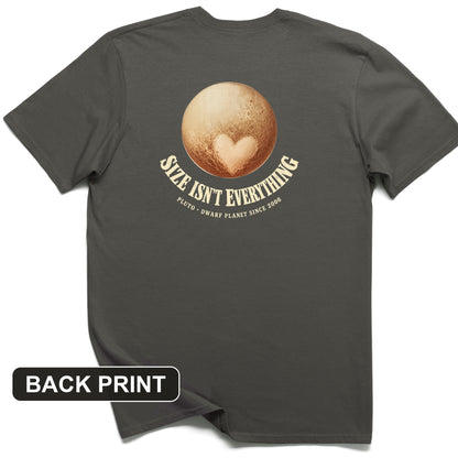 Pluto Size Isnt Everything Back Print T-Shirt