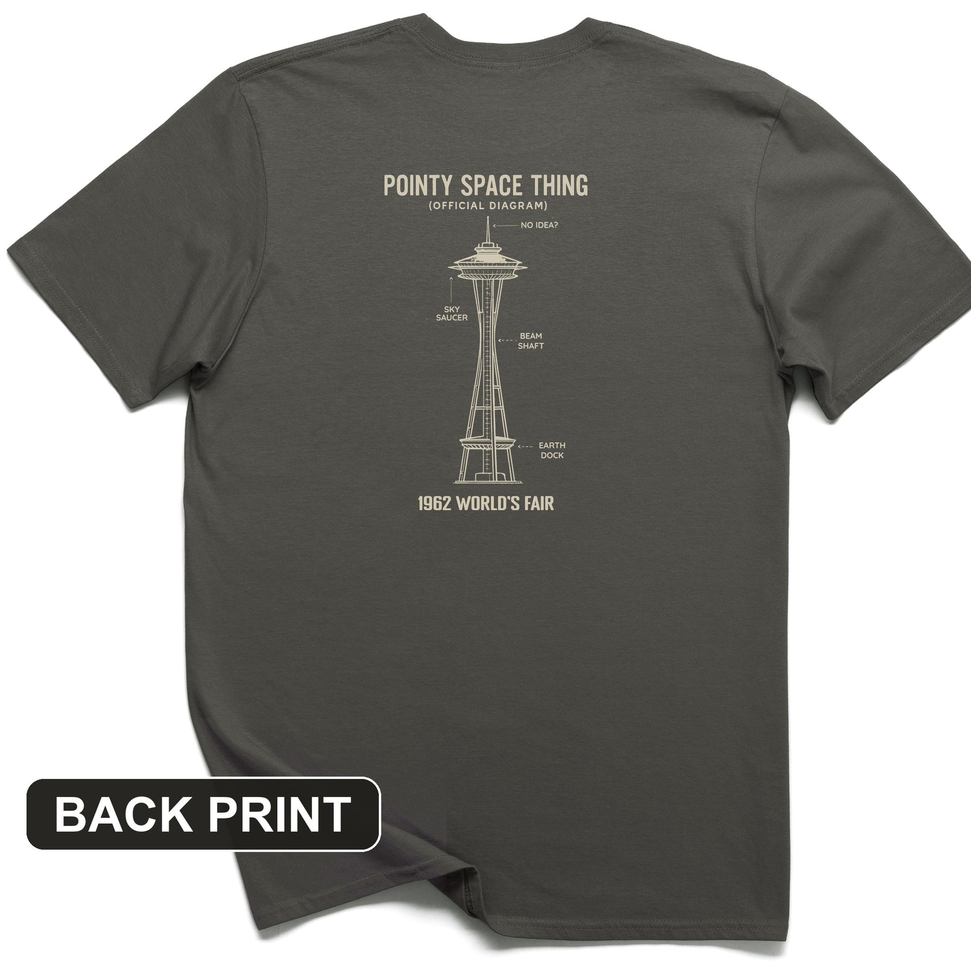 Pointy Space Thing Back Print T-Shirt