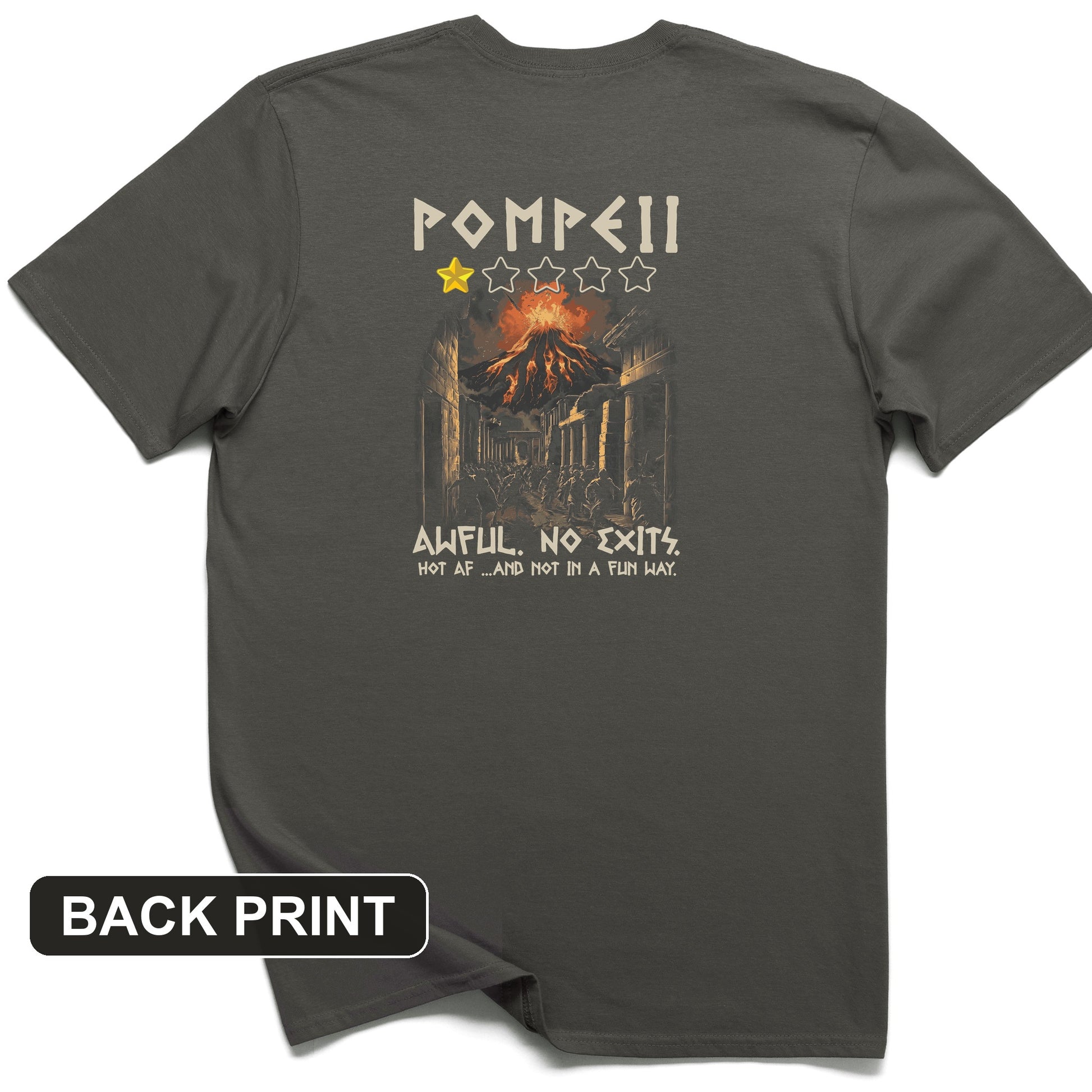 Pompeii 1 Star Back Print T-Shirt