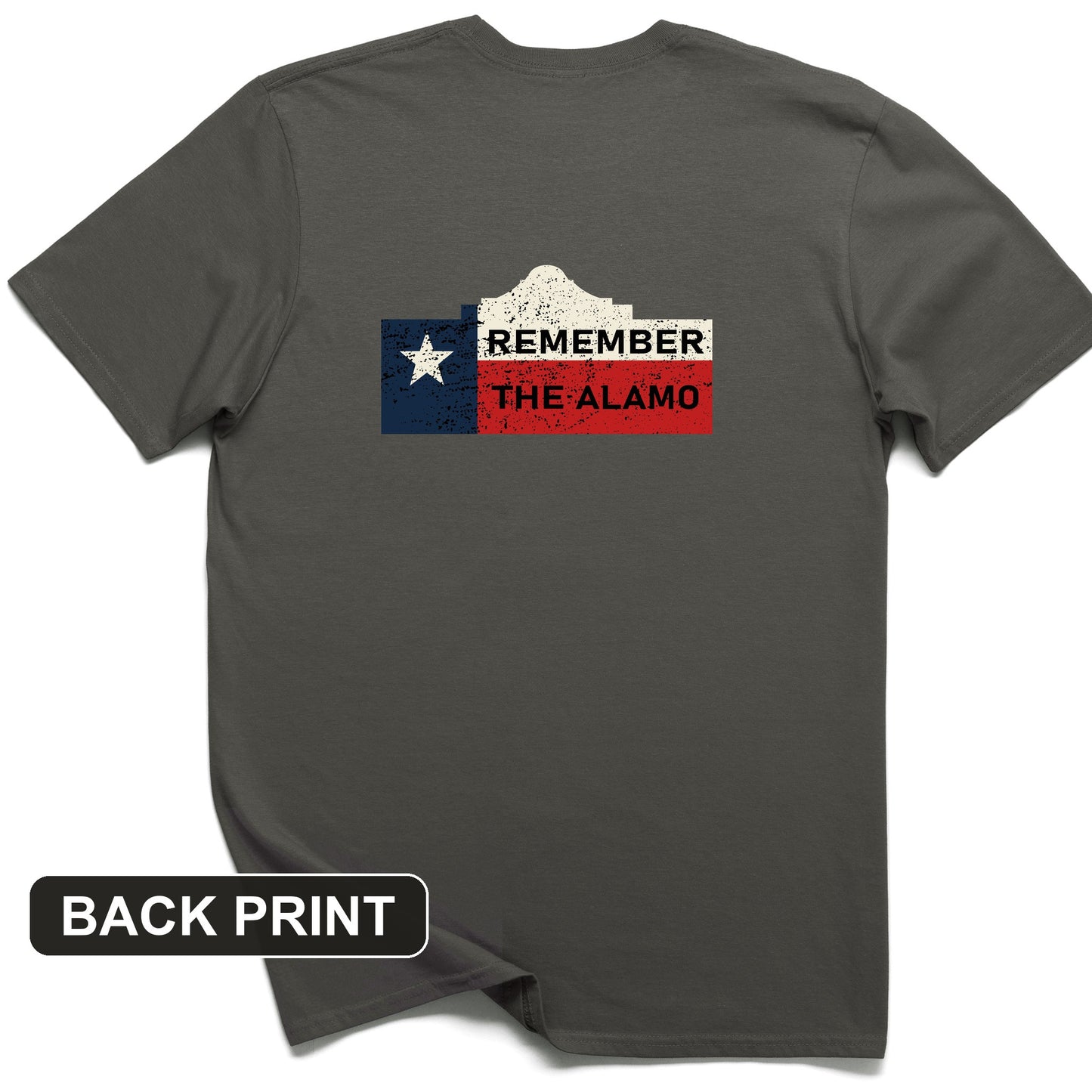 Remember The Alamo Back Print T-Shirt