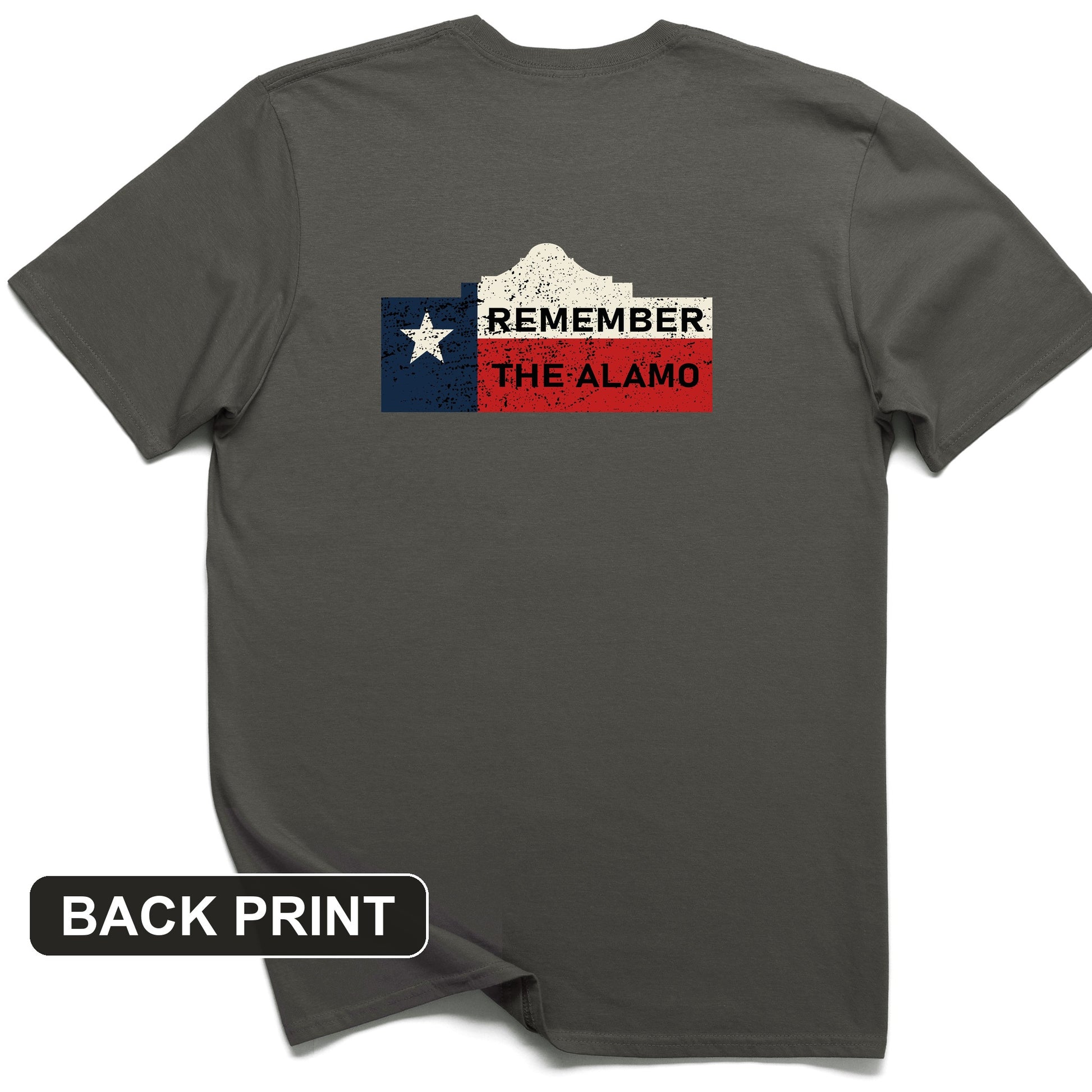 Remember The Alamo Back Print T-Shirt