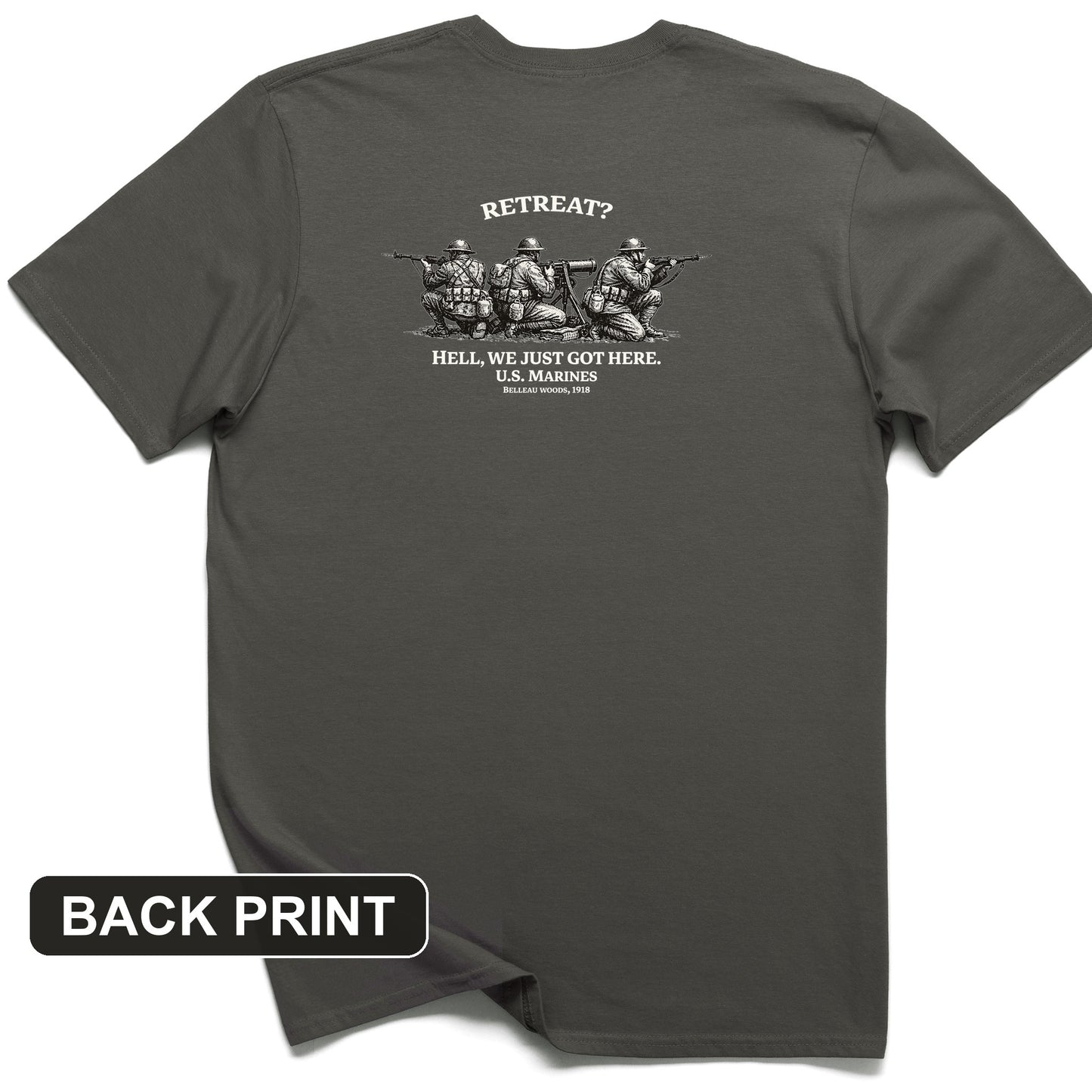 Retreat Hell Back Print T-Shirt