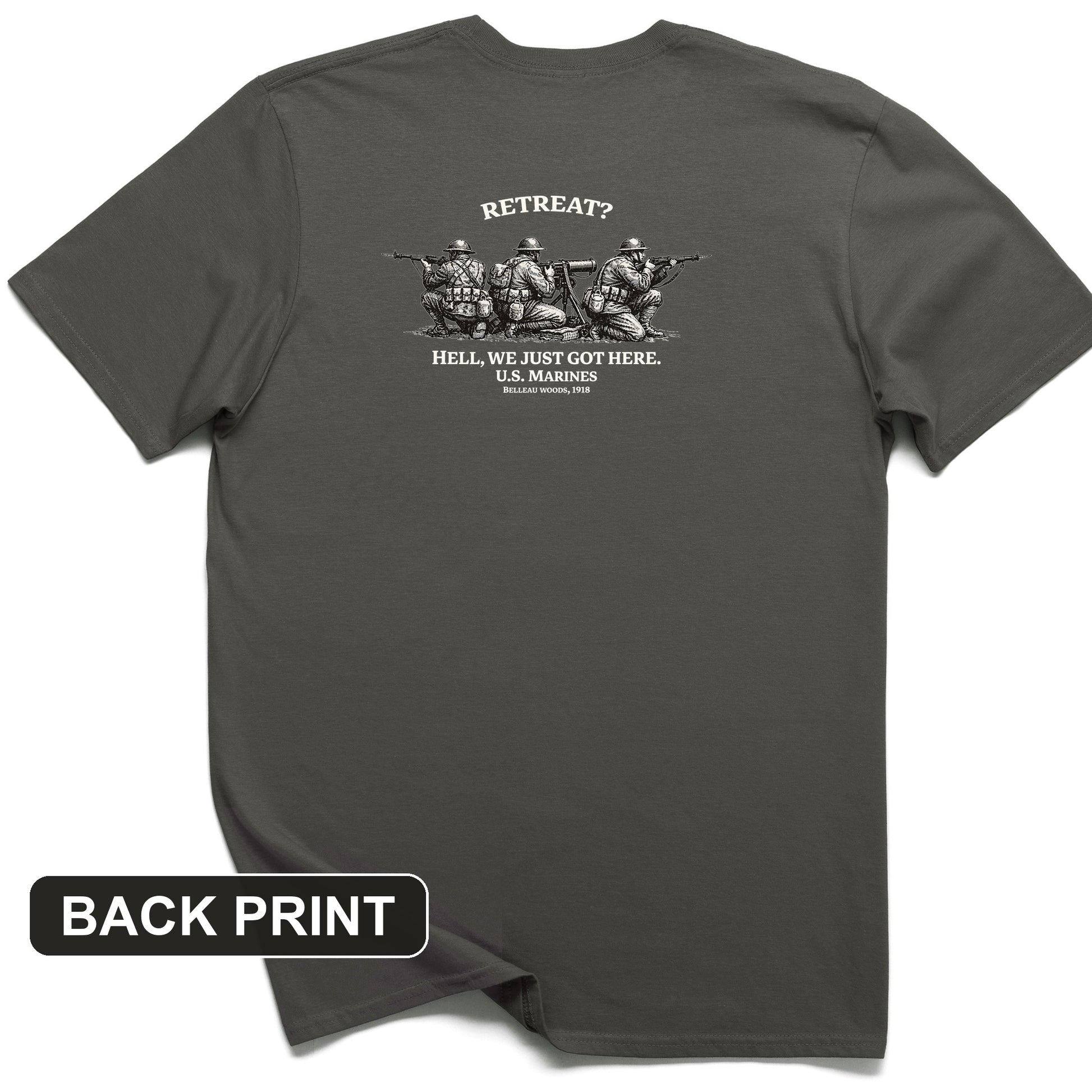 Retreat Hell Back Print T-Shirt