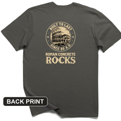 Roman Concrete Back Print T-Shirt