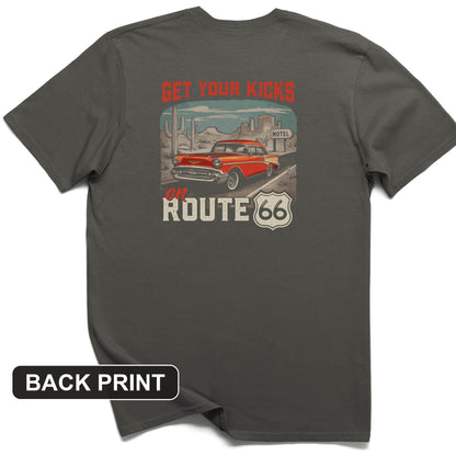 Route 66 Billboard Back Print T-Shirt