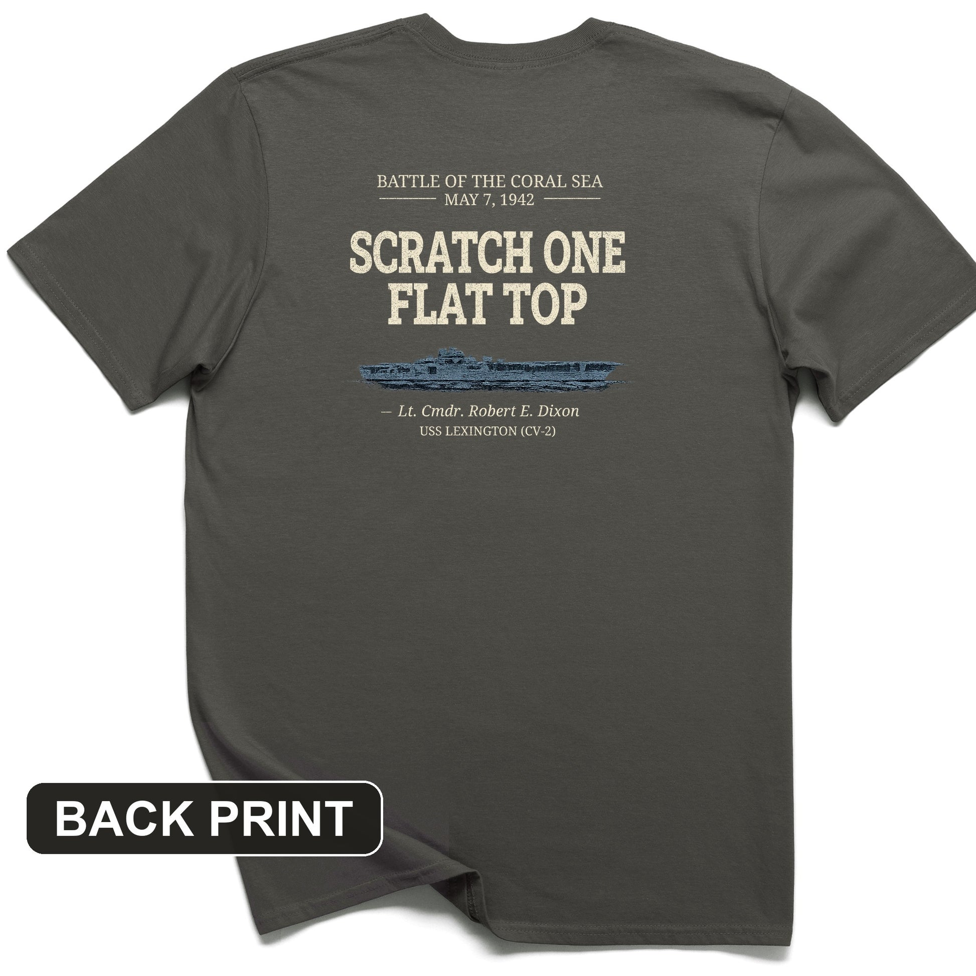 Scratch One Flat Top Back Print T-Shirt