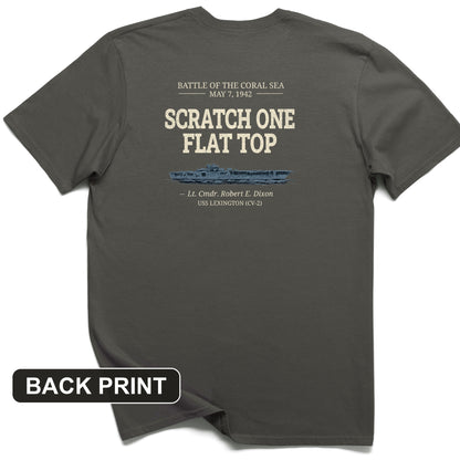 Scratch One Flat Top Back Print T-Shirt