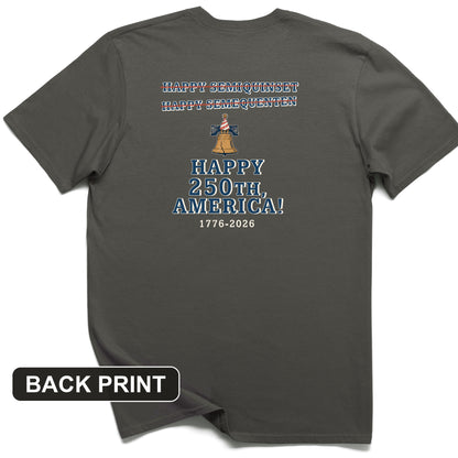 Semiquincentennial Spelling Back Print T-Shirt
