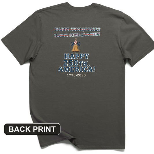 Semiquincentennial Spelling Back Print T-Shirt