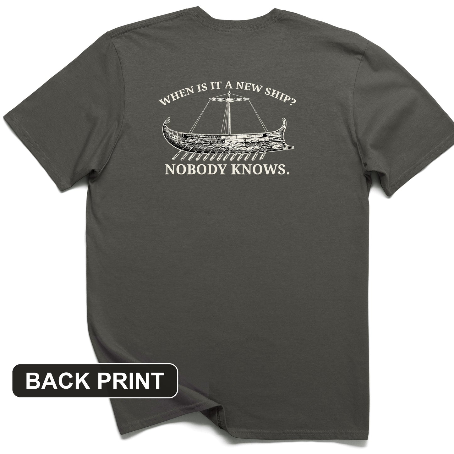 Ship of Theseus Back Print T-Shirt