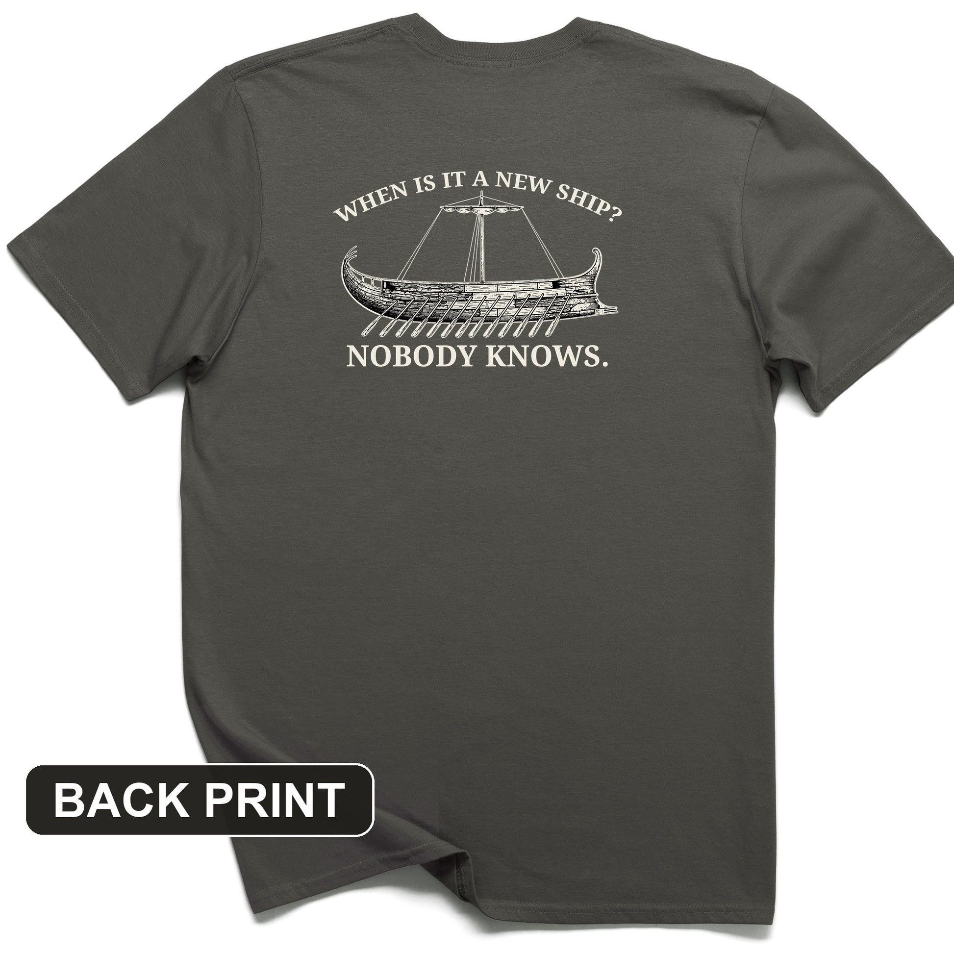 Ship of Theseus Back Print T-Shirt