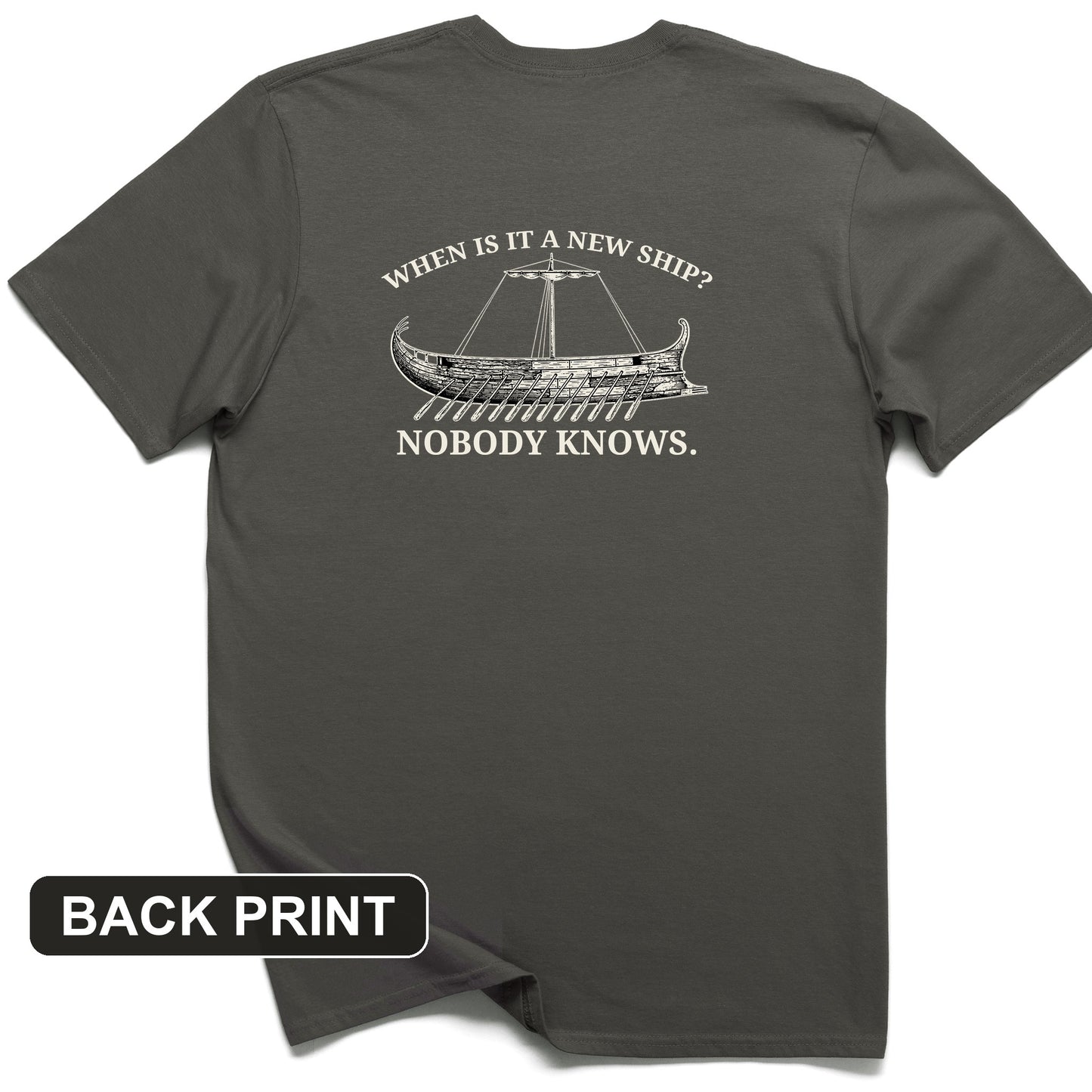 Ship of Theseus Back Print T-Shirt