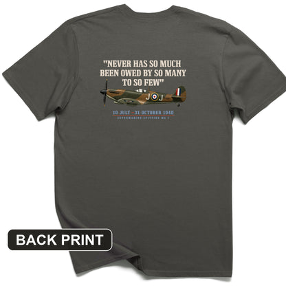 Spitfire So Few Quote Back Print T-Shirt
