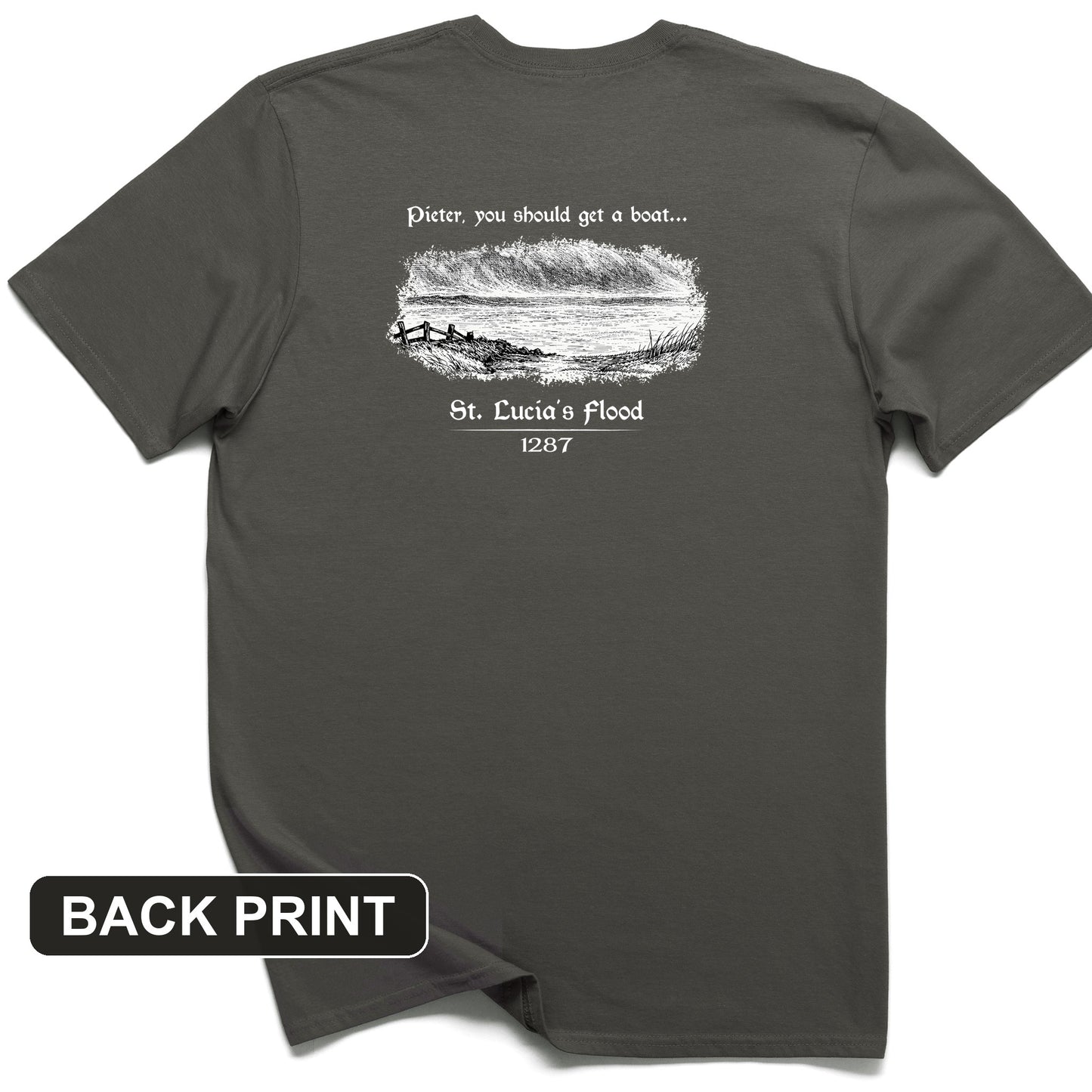 St Lucia Flood Back Print T-Shirt