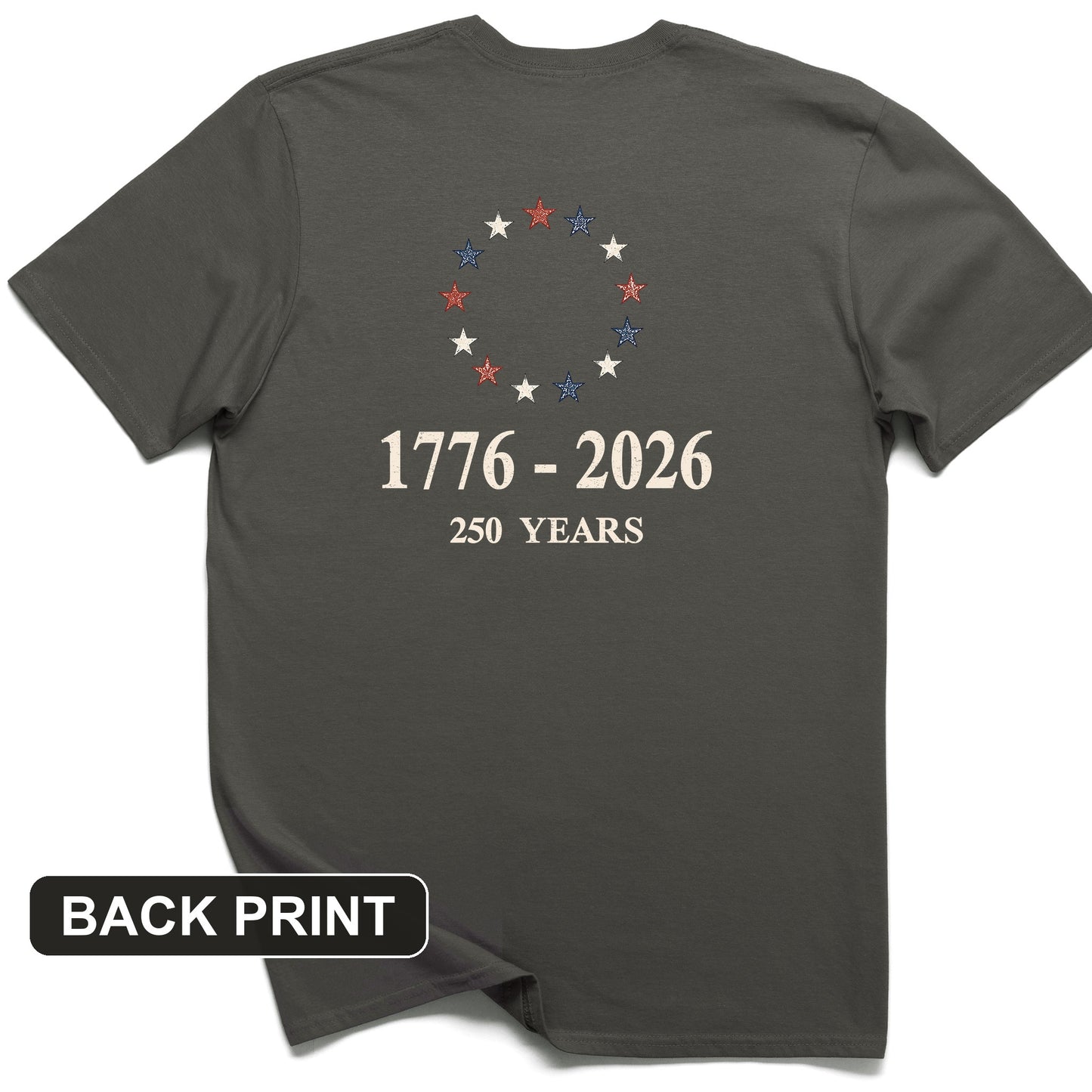 Stars Freedom Back Print T-Shirt