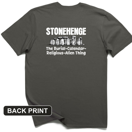 Stonehenge Burial Thing Back Print T-Shirt