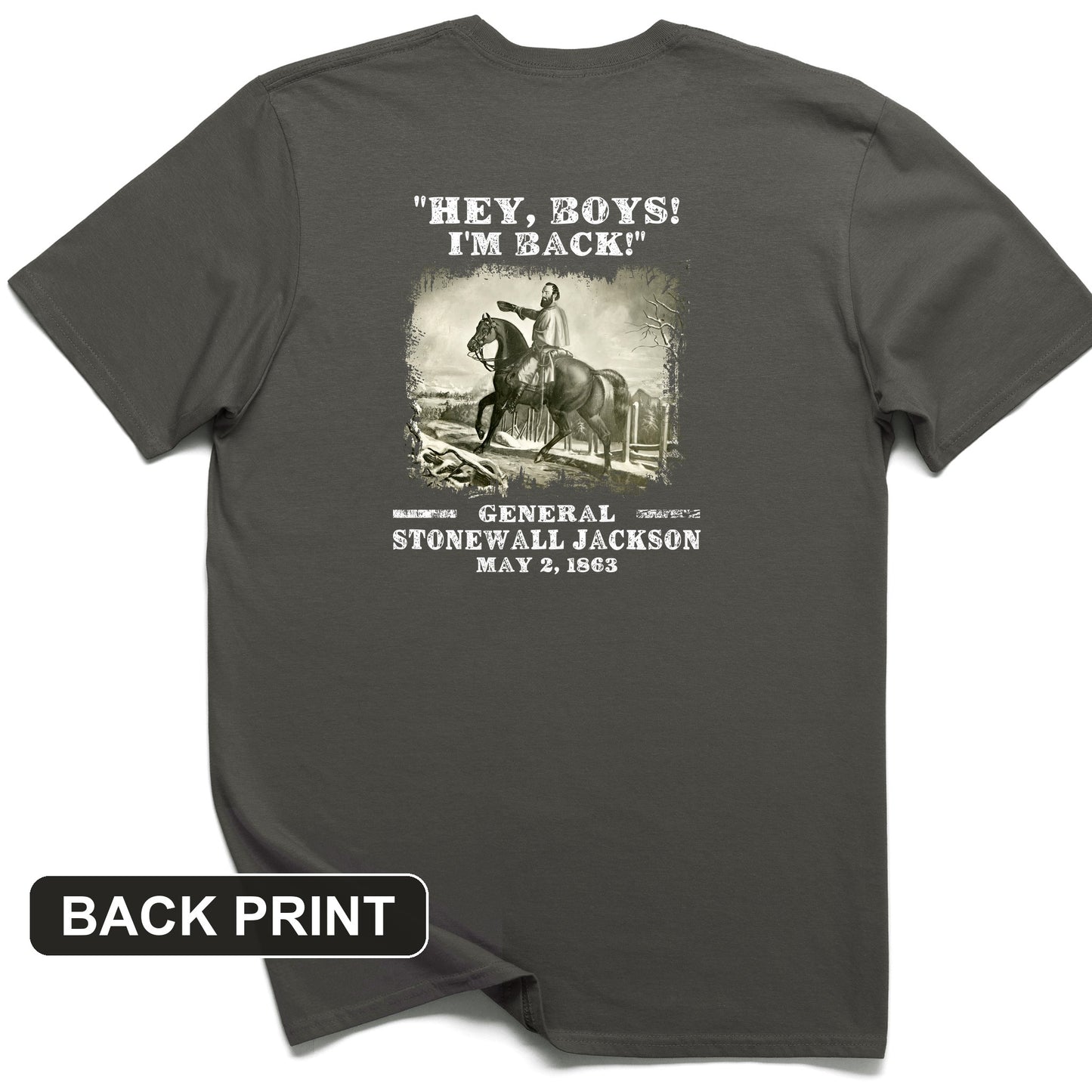 Stonewall Jackson Back Print T-Shirt