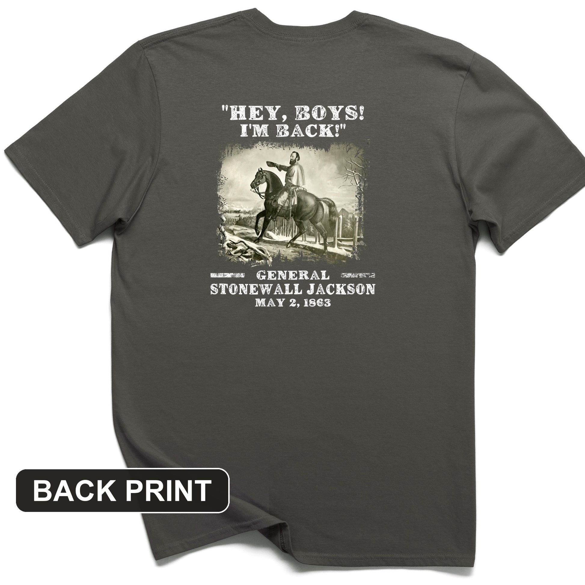 Stonewall Jackson Back Print T-Shirt