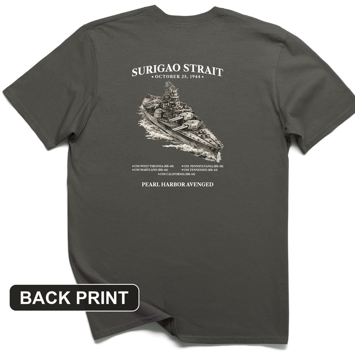 Surigao Straits Back Print T-Shirt