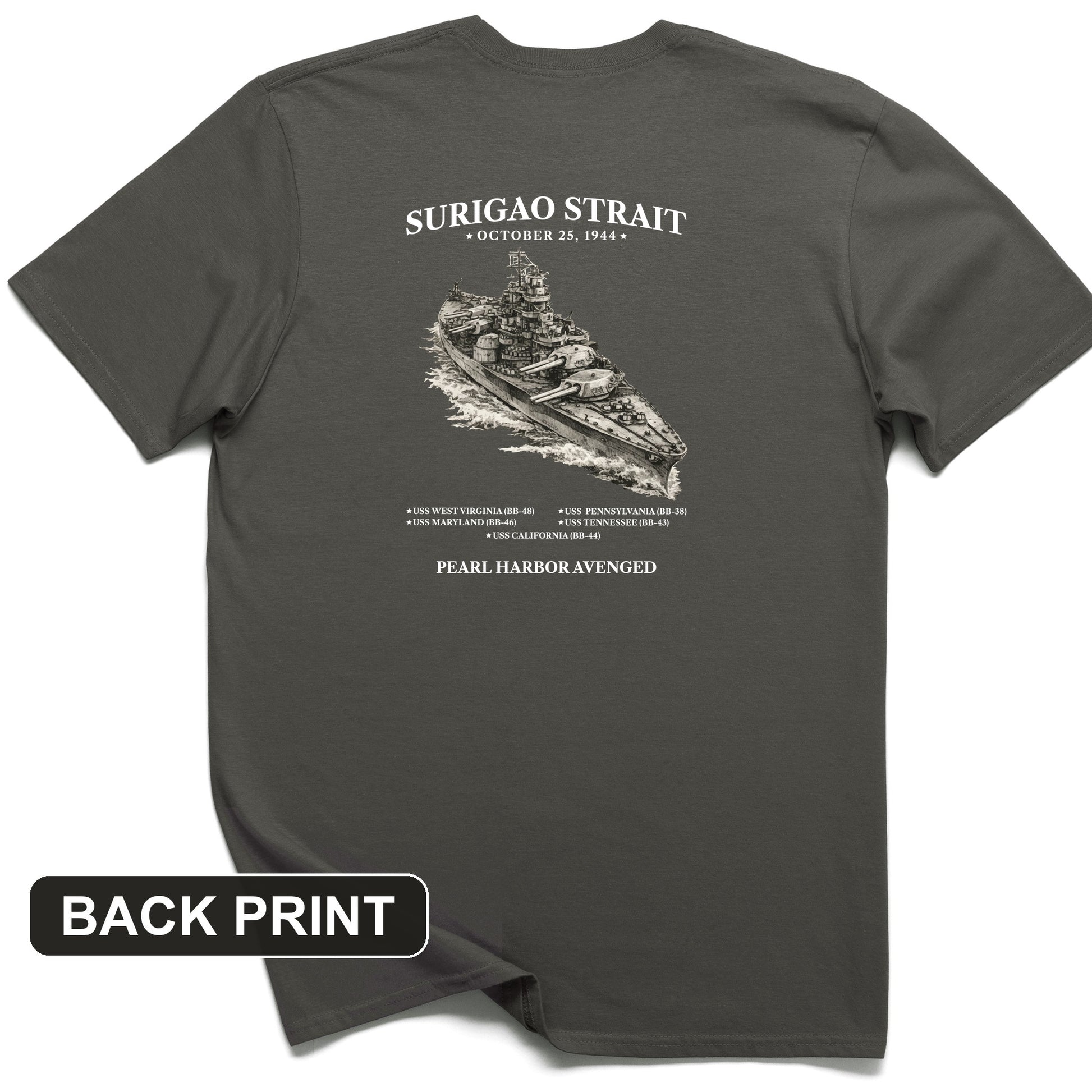Surigao Straits Back Print T-Shirt