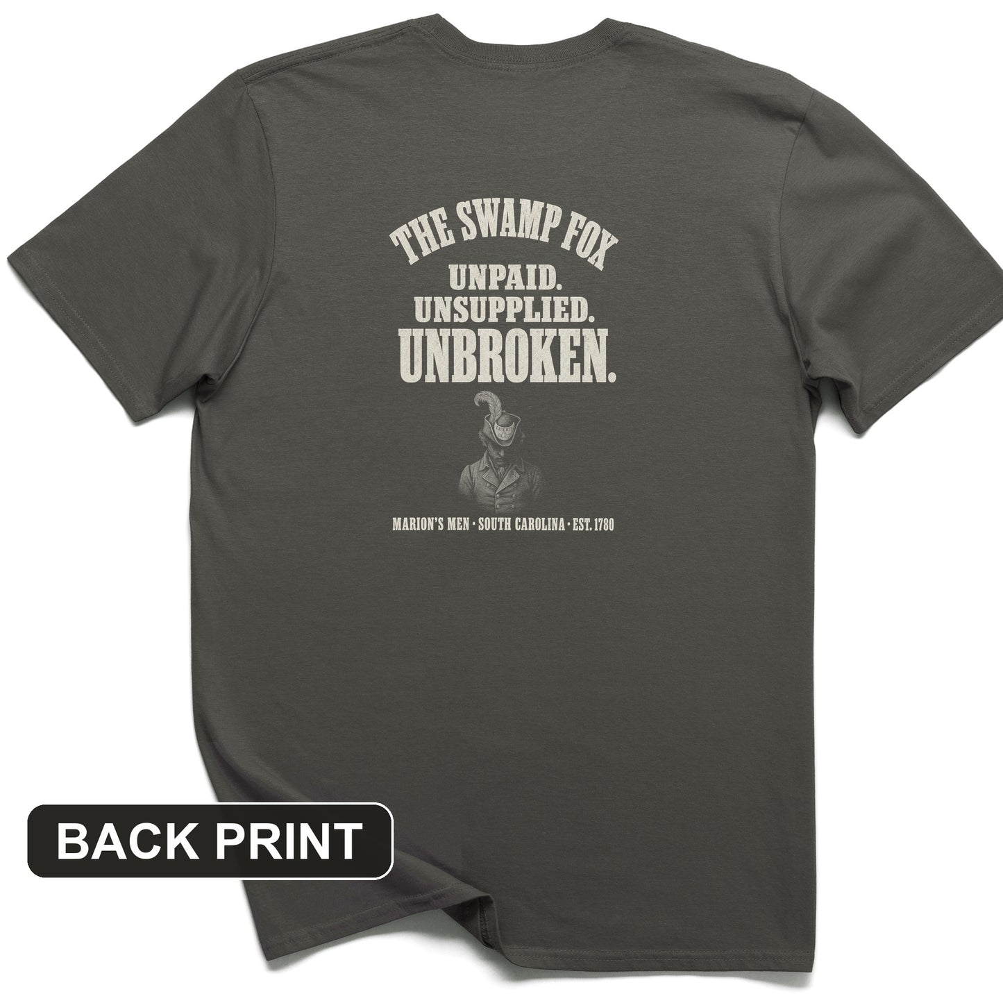 Swamp Fox Unbroken Back Print T-Shirt
