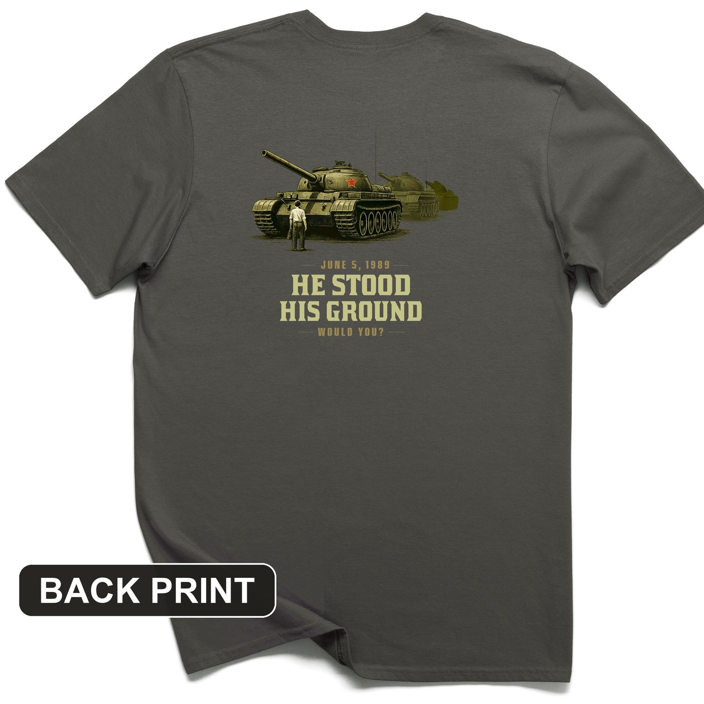 Tank Man Back Print T-Shirt