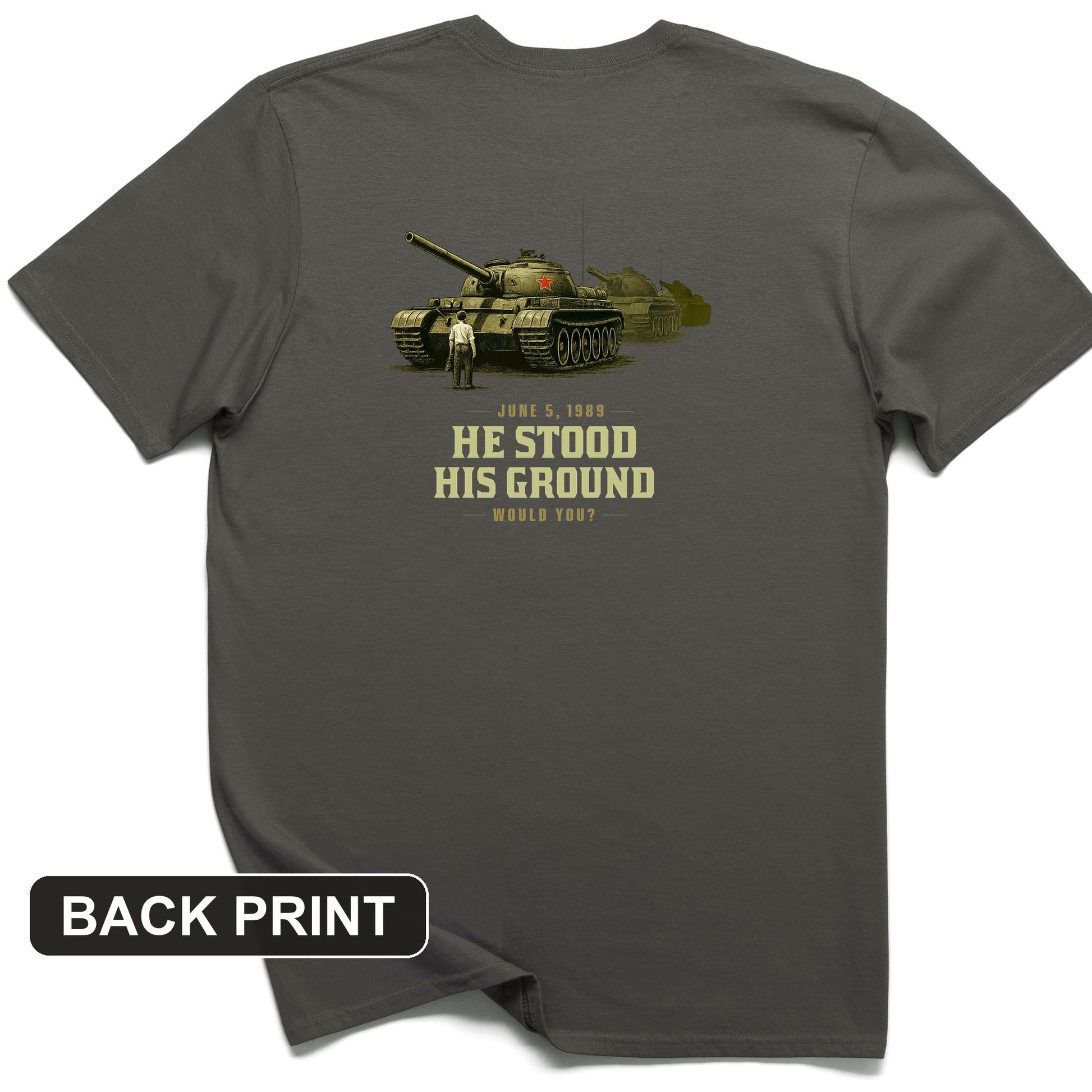 Tank Man Back Print T-Shirt