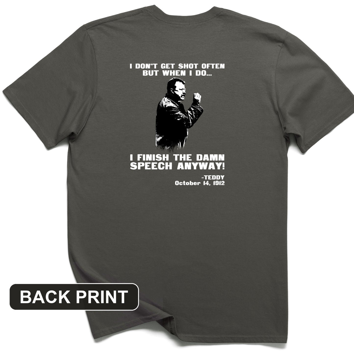 Teddy Speech Back Print T-Shirt