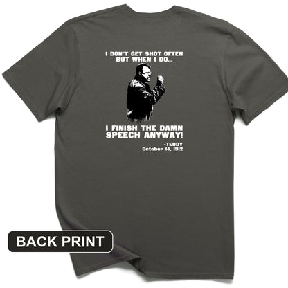Teddy Speech Back Print T-Shirt