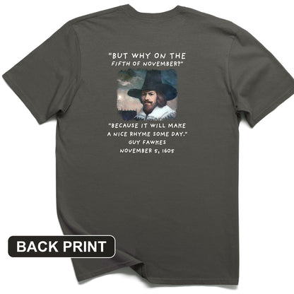 The 5th Of November Back Print T-Shirt