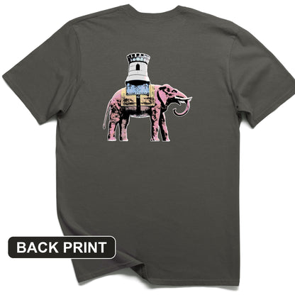 The Elephant And The Castle Back Print T-Shirt