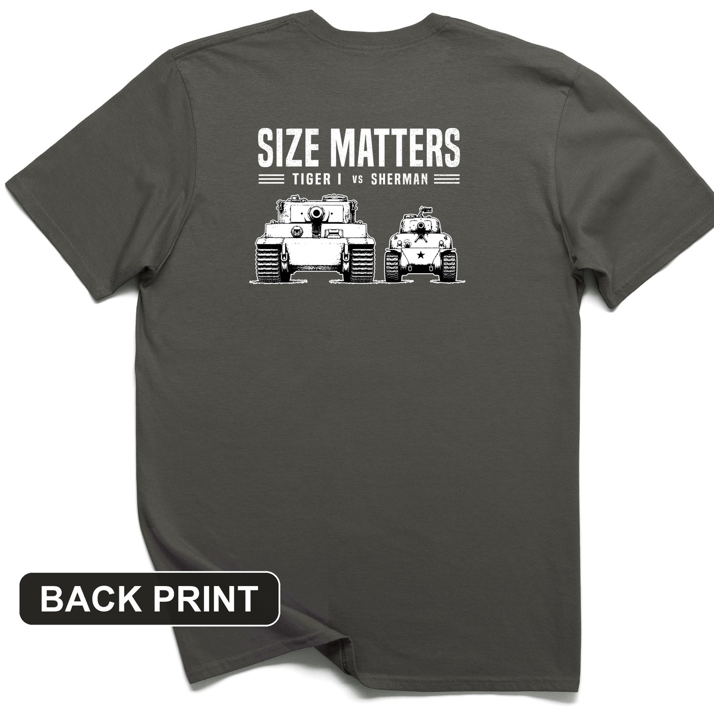 Tiger vs Sherman Back Print T-Shirt