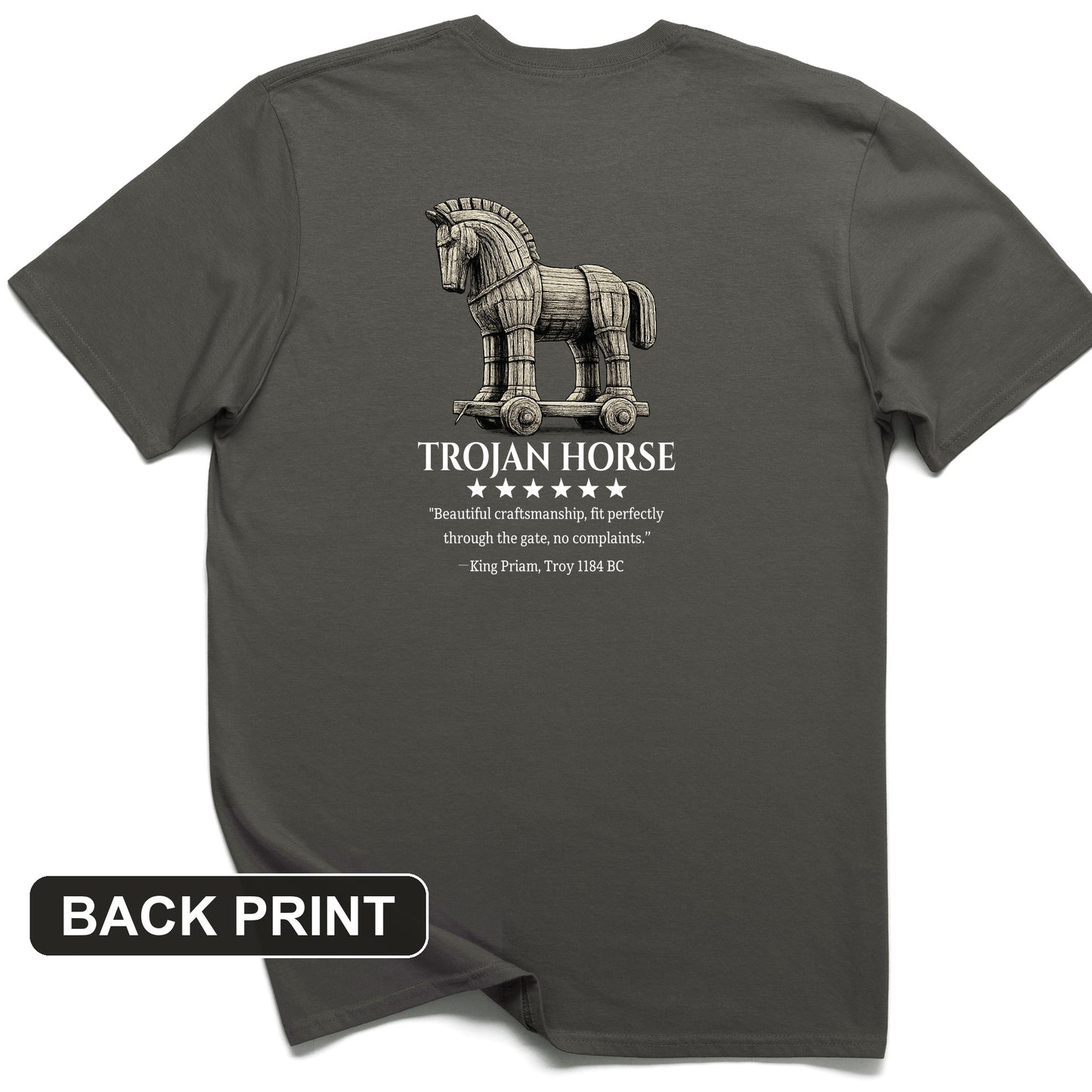 Trojan Horse Back Print T-Shirt