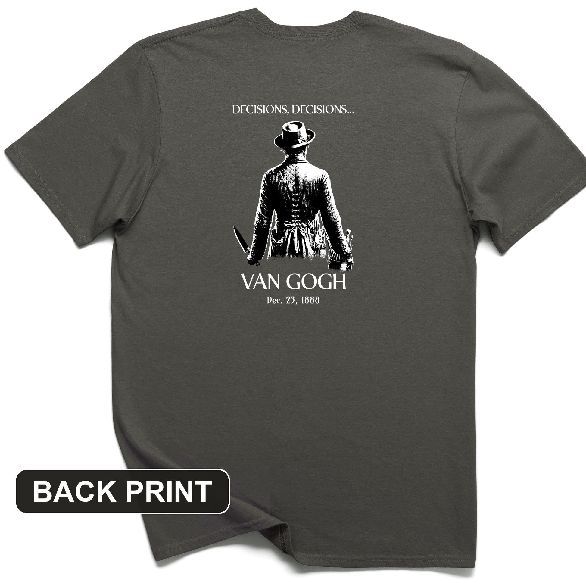 Van Gogh choices Back Print T-Shirt