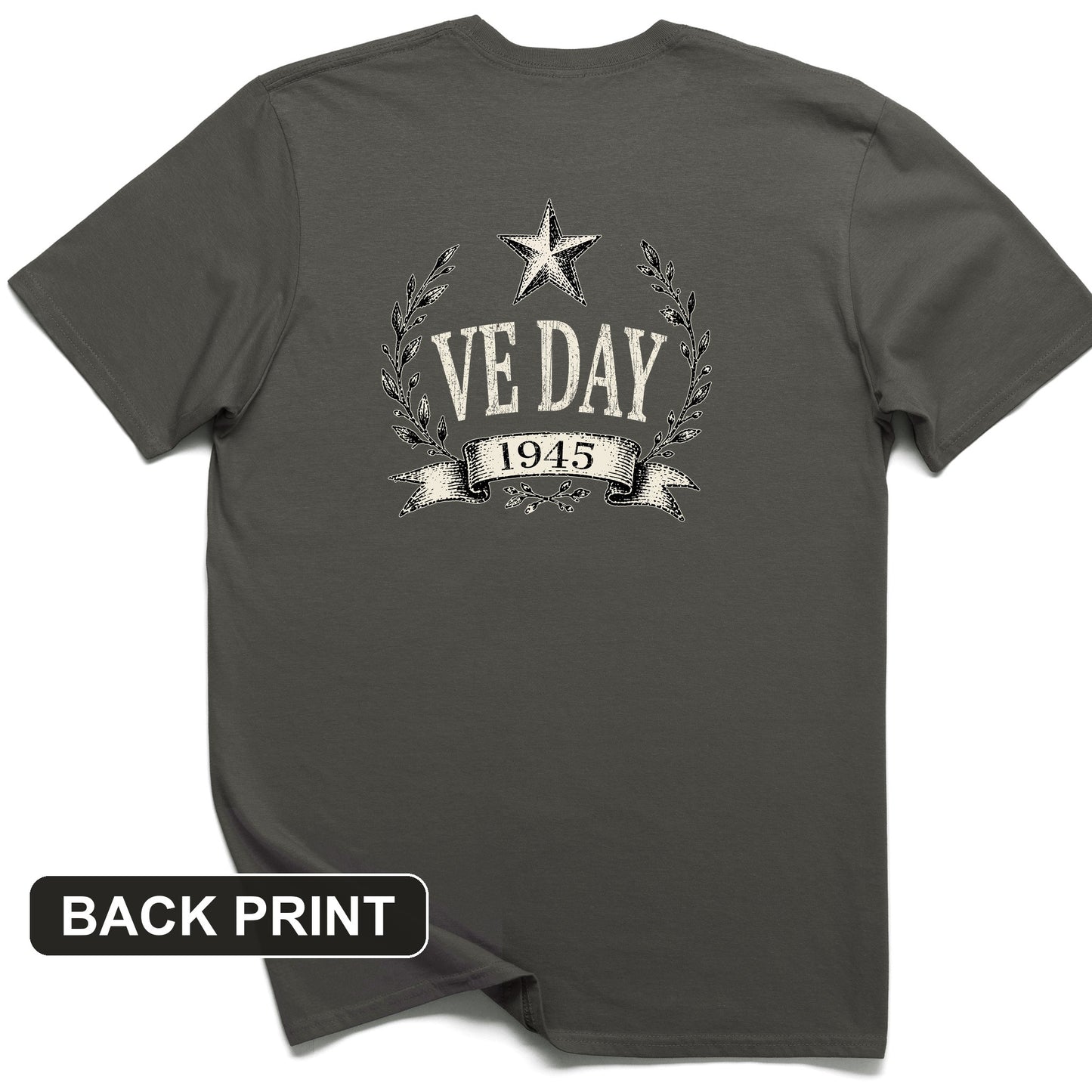 VE Day 1945 Back Print T-Shirt