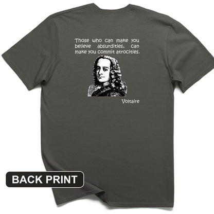 Voltaire Absurdities Back Print T-Shirt