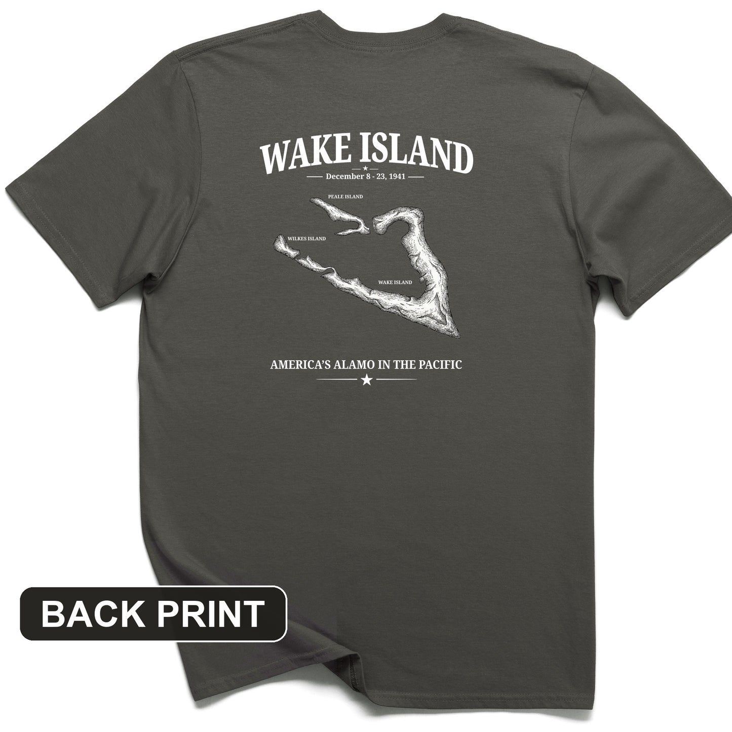 Wake Island - Alamo Back Print T-Shirt