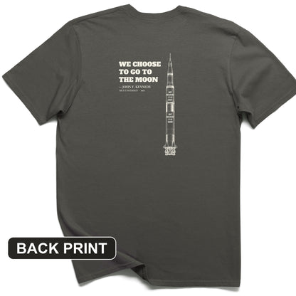 We Choose To Go To The Moon Back Print T-Shirt