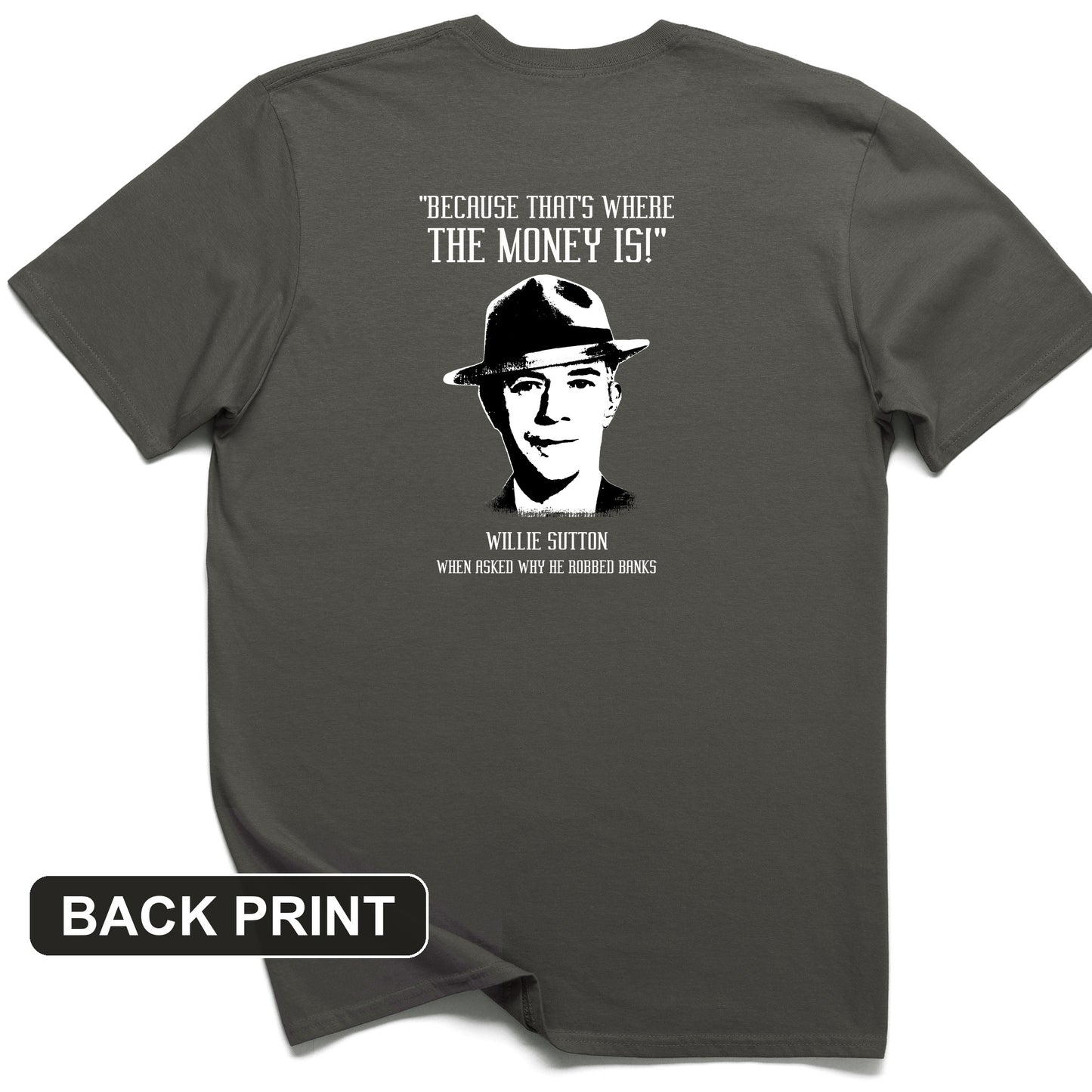 Willie Sutton Back Print T-Shirt