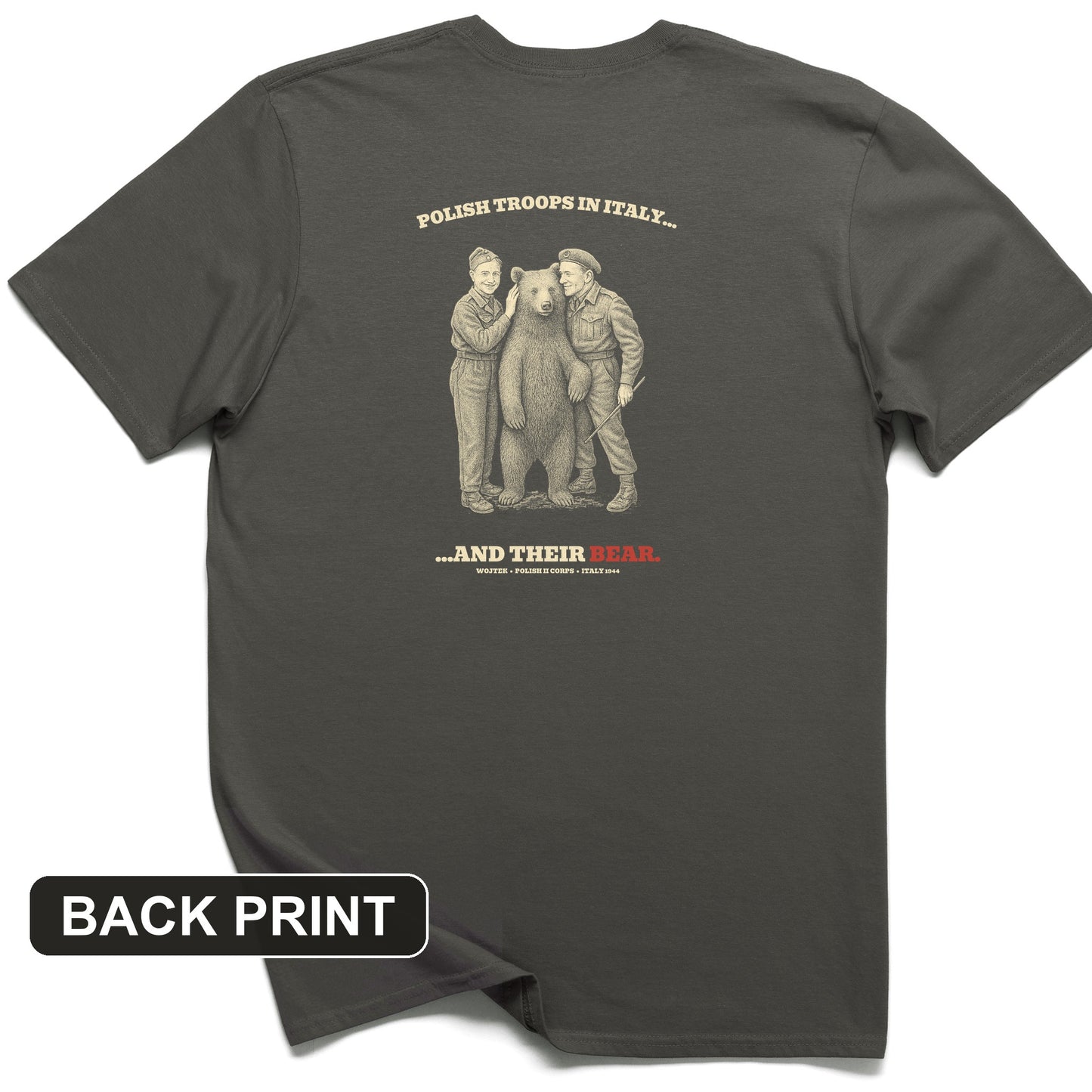 Wojtek Polish Troops Italy Back Print T-Shirt
