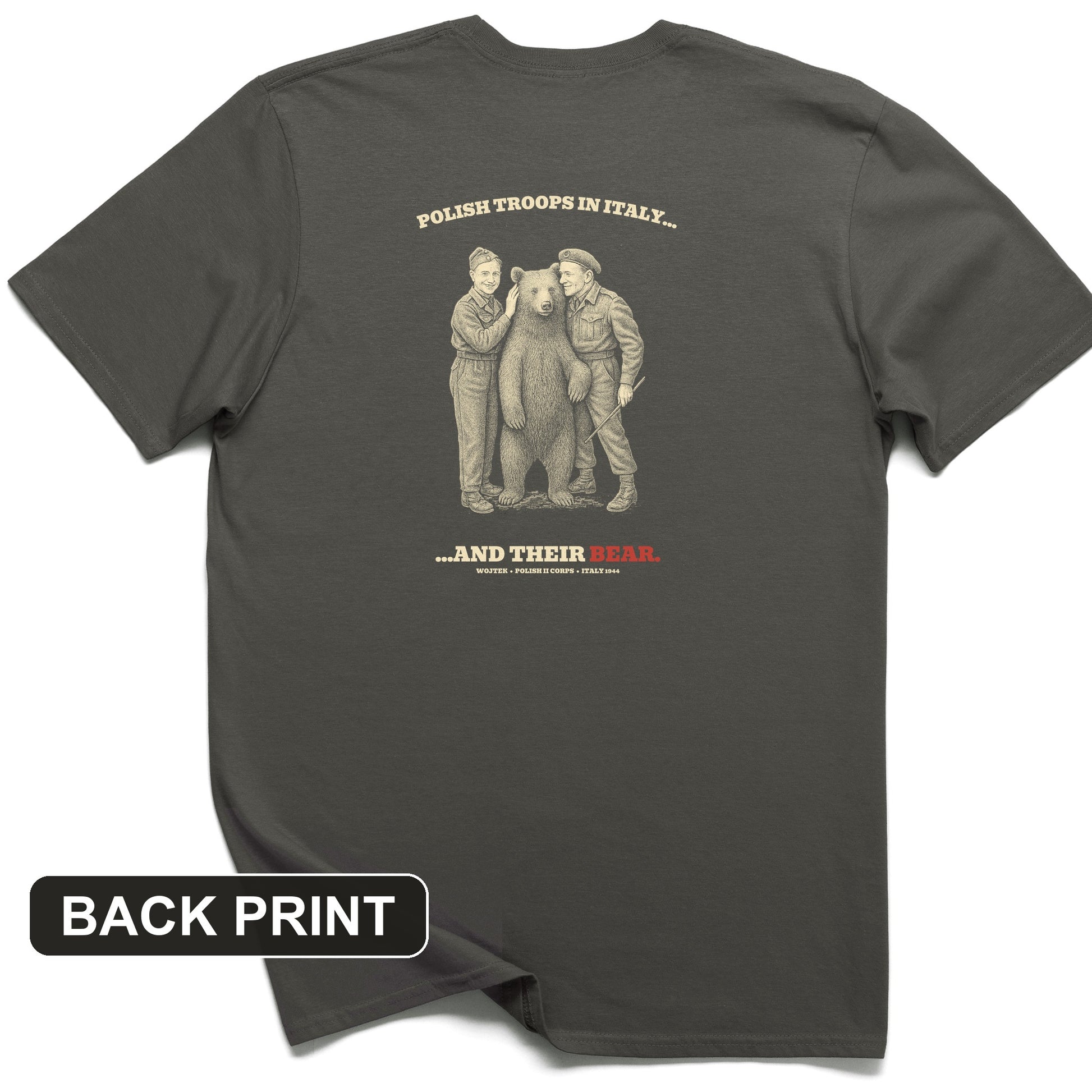 Wojtek Polish Troops Italy Back Print T-Shirt