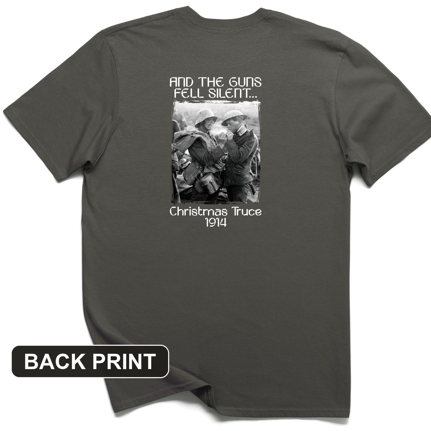 WWI Christmas Truce Back Print T-Shirt