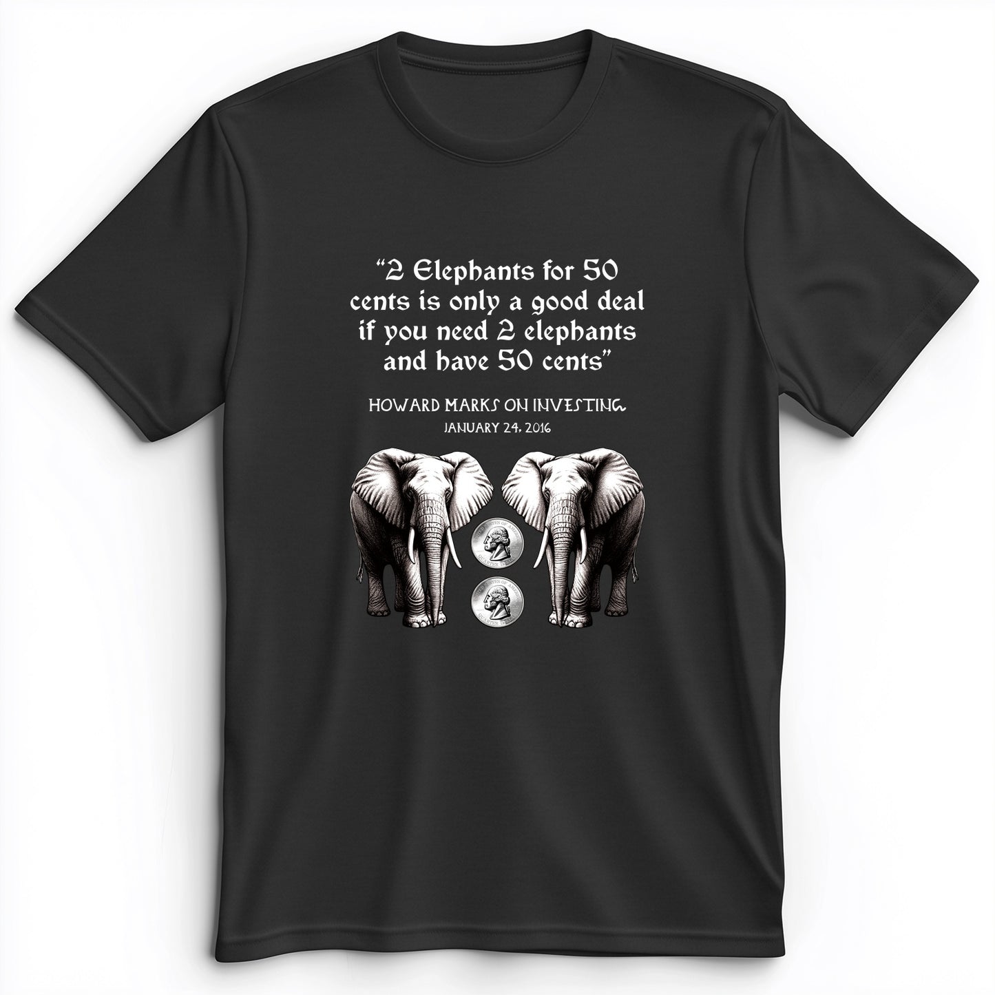2 Elephants for 50 Cents Premium Tee