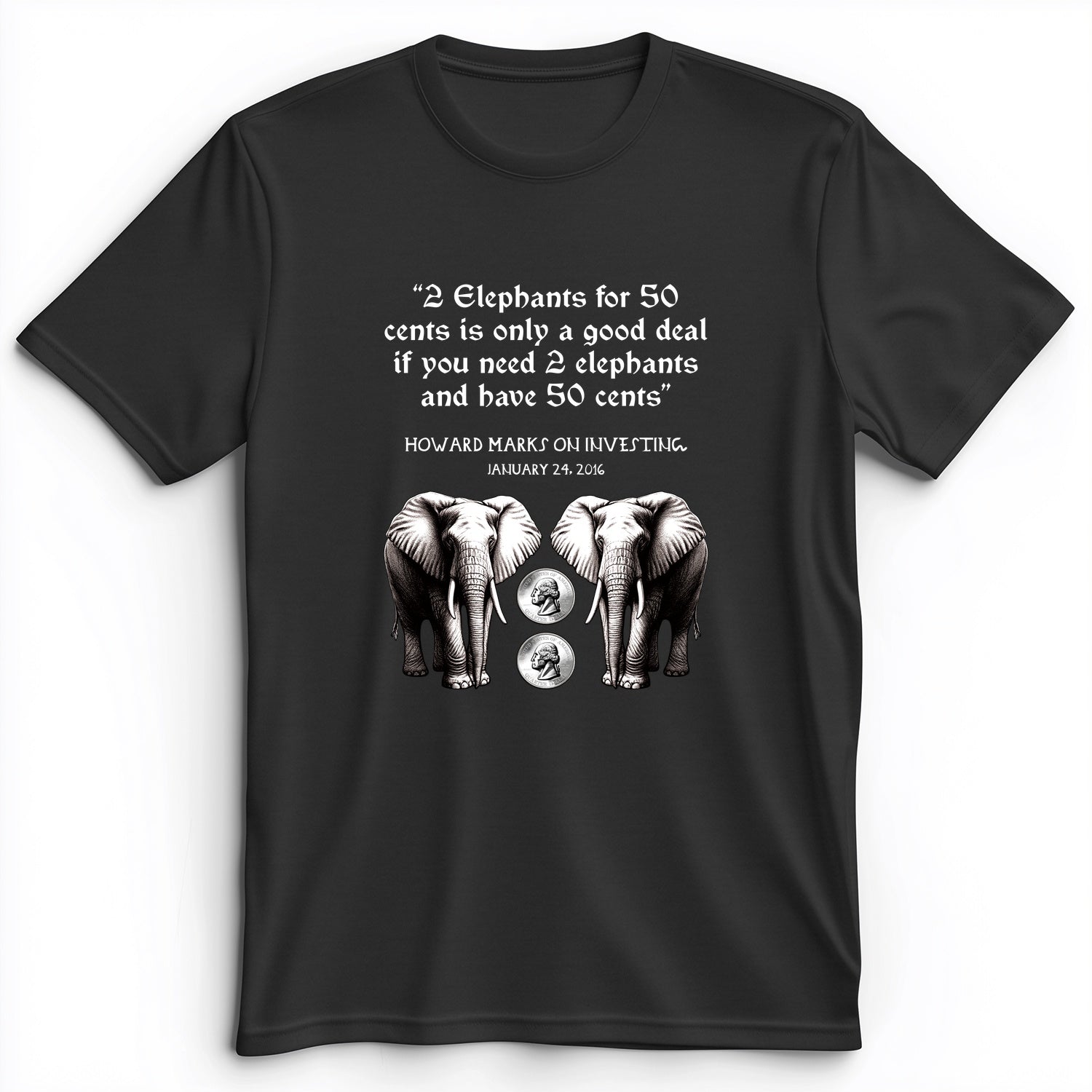 2 Elephants for 50 Cents Premium Tee