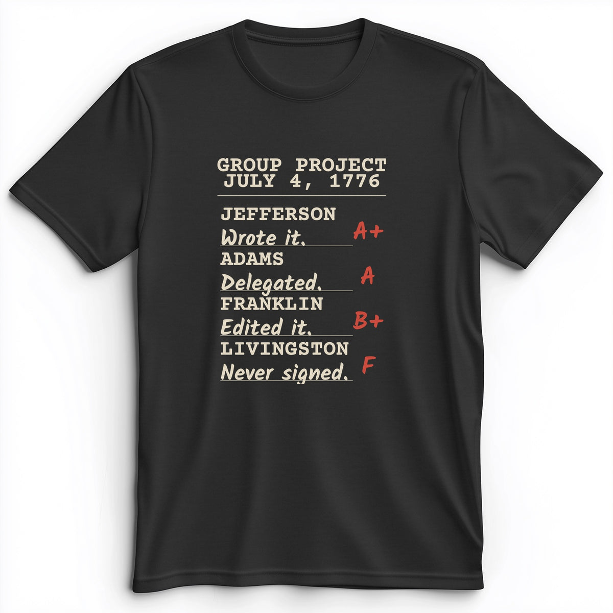 Declaration Of Independence Group Project Premium Tee