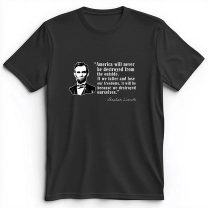 Destroyed Ourselves Lincoln Premium Tee