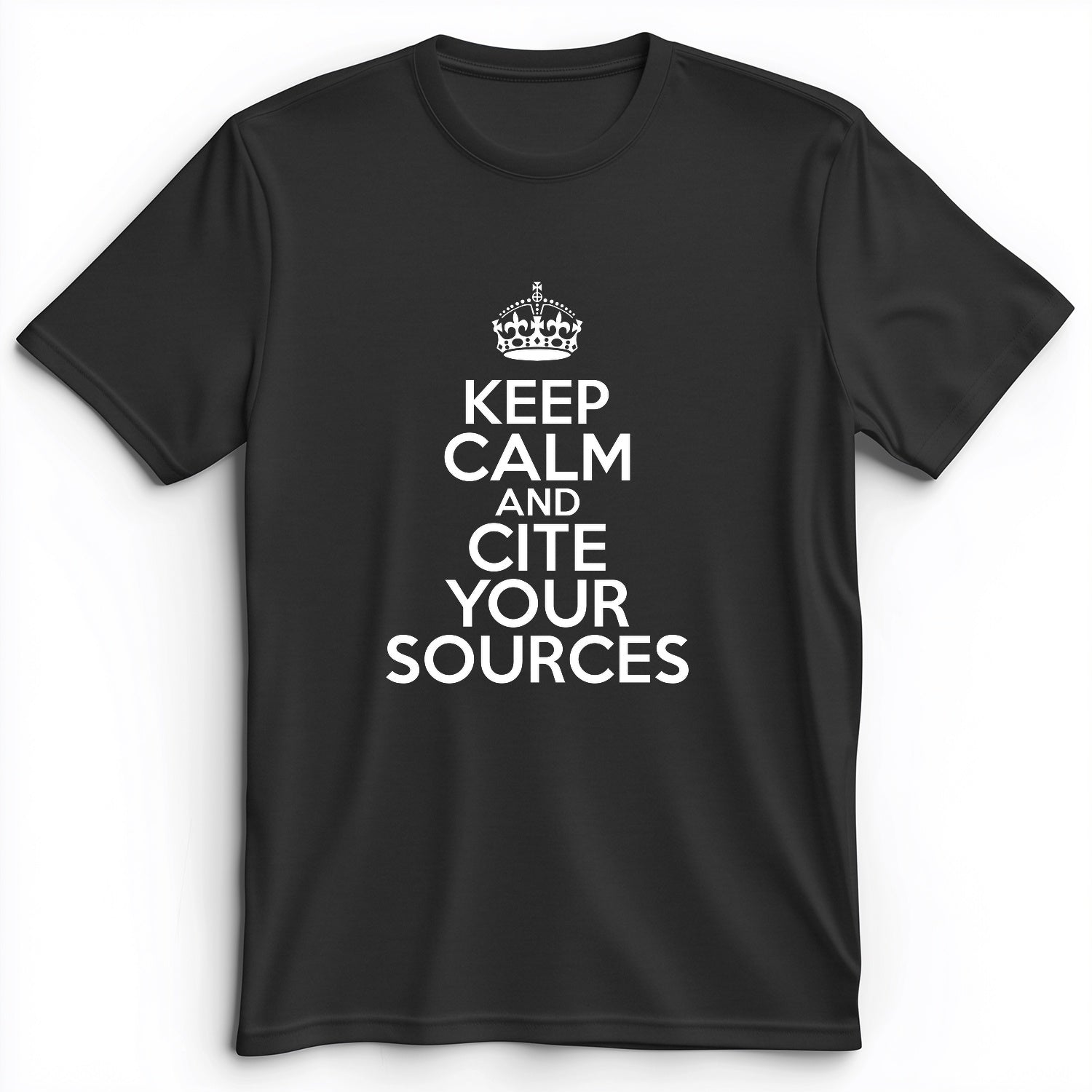 Keep Calm And Cite Your Sources Premium Tee